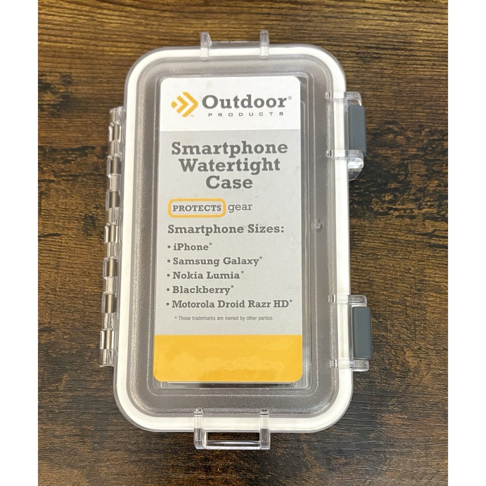 Outdoor Products Clear Waterproof Shatterproof Phone Case 176OP-CLR No Lanyard
